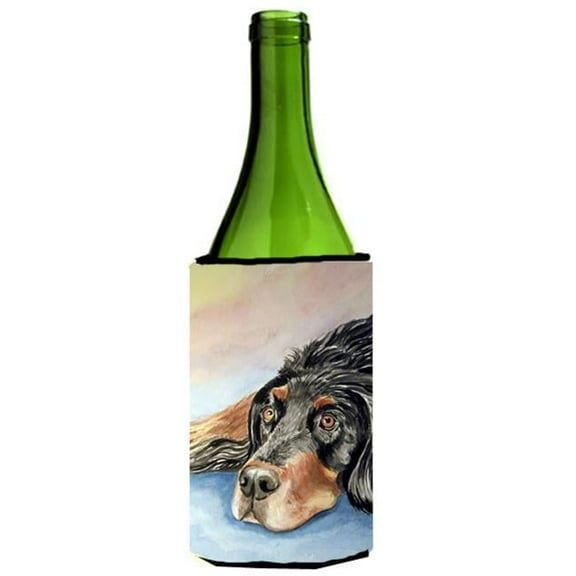 Gordon Setter Waiting on Mom Wine bottle sleeve Hugger 24 oz.