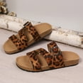 thumbnail image 6 of Wovix Women'S Slipper Leopard Print Wedges Sandals Open Toe Silent Slippers Durable Non- Shoes Daily Wear, 6 of 9