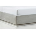 thumbnail image 4 of Glimps King Size Platform Bed, Cross Grain Panel Headboard, Gray Wood, 4 of 5