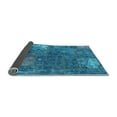 thumbnail image 2 of Ahgly Company Indoor Round Patchwork Light Blue Transitional Area Rugs, 4' Round, 2 of 4