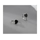 thumbnail image 1 of Pendientes de aro de Plata de Ley 925 para mujer, aretes cuadrados de esmalte negro, accesorios de joyería fina Punk, envío directo, 1 of 2