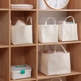 thumbnail image 4 of Daiosportswear Large Sized Laundry Basket Hamper Bag Canvas Tote Bag - Reusable Grocery Tote Bag Shopping Bags Canvas Bags Bulk with Handles for Crafts DIY Gift, 4 of 9