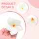 thumbnail image 3 of Uxcell 20-Pack Flores de Plumeria Artificiales, Cabezas de Seda Falsas para Manualidades DIY/Vestido/Boda/Decoración de Fiesta [Blanco, 3.54"/ 9cm], 3 of 6