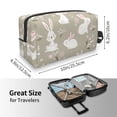 thumbnail image 4 of Goofa Rabbit And Flower Printed Toiletry Bag with Handle,Large Capacity Travel Makeup Cosmetic Bag for Women, Carry on Airport Airline Compliant Bag, 4 of 9