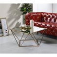 thumbnail image 3 of ACME Fogya Table Basse Carrée avec Base en Métal en Miroir et Or Champagne, 3 of 7