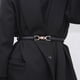 thumbnail image 1 of Vestido decorativo fino para mujer, suéter sencillo de moda que combina con todo, estilo abrigo, cinturón pequeño en la cintura, negro, moderno, 1 of 6