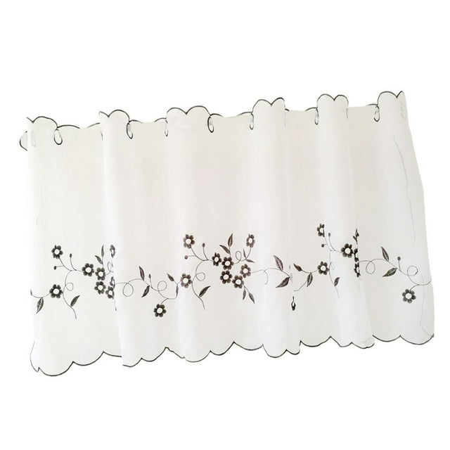 Decoración De De Las Cortinas Del Ojal De Las Cortinas De De De Bordada, tres Y 6 Tamaños Disponibles Gris 30x120cm BLESIY Niveles de ventana bordados