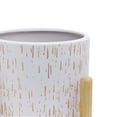 thumbnail image 5 of Better Homes & Gardens 6"D x 5.5"H Ceramic & Wood Planter & Stand Set, White, 5 of 8