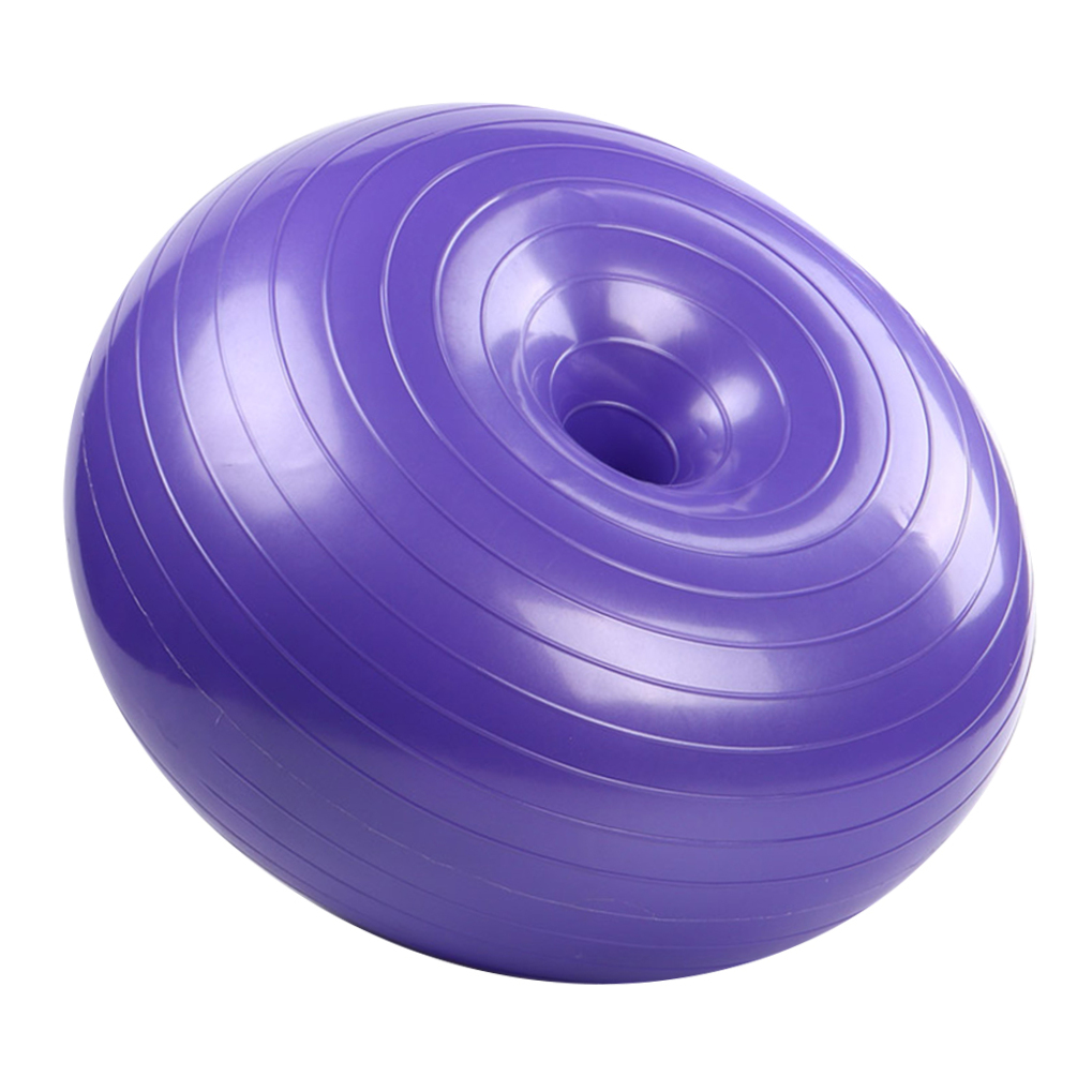 Toyvian Exercise Ball Yoga Ball Purple PVC for Indoor Use with High Grip 1Pack
