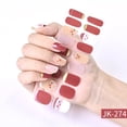 thumbnail image 5 of 1 Sheet 18 PCS Christmas Semi Cured Gel Nail Strips Red Glitter Gel Nail Stickers | Gel Nail Wraps, 5 of 11