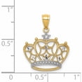 thumbnail image 4 of 14K Yellow & Rhodium White D/C Filigree Crown Pendant Made In United States -Jewelry By Sweet Pea, 4 of 7