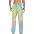 thumbnail image 2 of Bubbly Sparkly Rainbow Men's Pajama Pants, Soft and Comfortable Lounge Sleep Bottoms with Pockets, Men's Sleepwear with Custom Print, Medium, 2 of 7