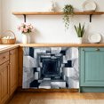 thumbnail image 5 of Marble Tunnel Cabinet Curtains 28"W x 35L, Modern 3D Corridor Minimalist Under Sink Skirt for Bathroom Vanity Kitchen Self Adhesive, Dust-Proof Privacy Curtain for Closet Shelves Laundry Room, 5 of 9