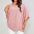 thumbnail image 2 of WERYOUNG Women's Asymmetrical T Shirt Fashion Solid Color Crew Neck T-Shirts Short Sleeve Casual Tee Travel Party Comfortable Tops L, 2 of 6
