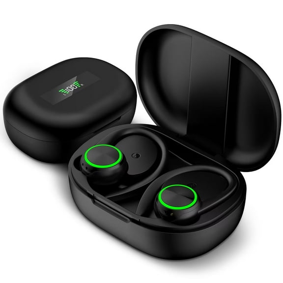 Wireless Earbuds,Bluetooth Headphones for iPhone Android 60hrs Playtime Waterproof IPX7 Headset In-Ear Stereo Earphones True Wireless Earbuds with Charging Case Noise Cancelling with Ear Hooks