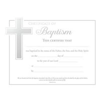 Baptism Certificate - Premium Stock, Foil Embossed (Pk of 6)