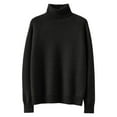 thumbnail image 4 of Baberdicy Sweaters for Women Half Turtleneck Long Sleeve Jumper Knitted Pullover Warm Sweater Top , Raglan-Sleeve Pullover, Mid-Turtleneck Knit Top, Winter Sweater Black M, 4 of 4