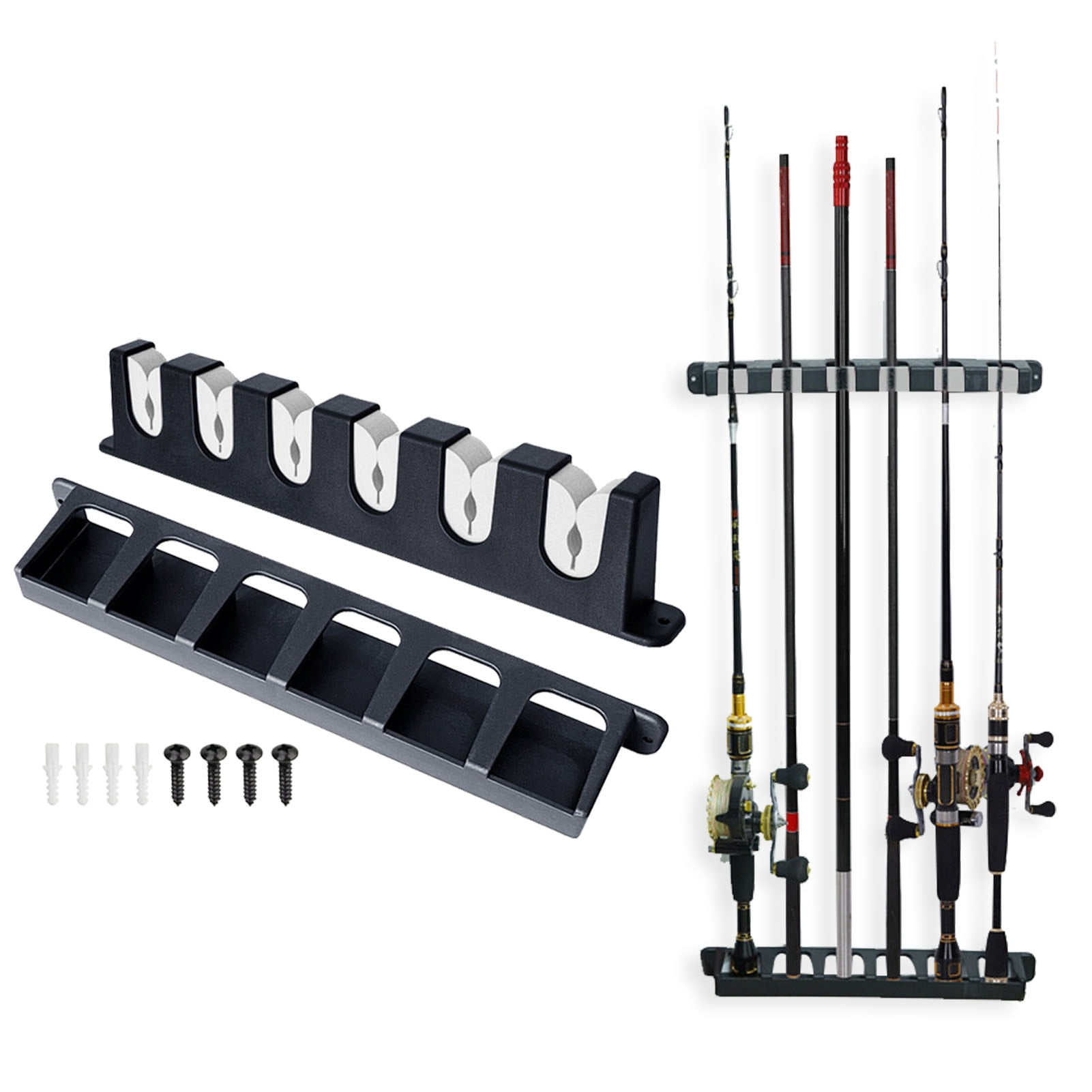 Zjrui Vertical Fishing Rod Holder Store 6 Rods, Fishing Rod Rack