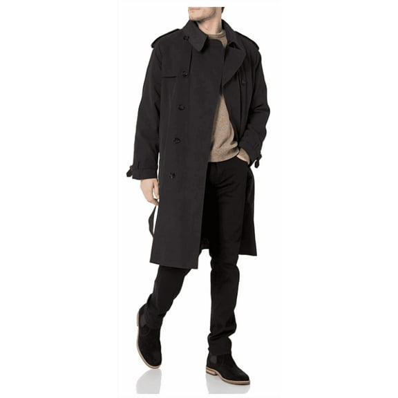 London Fog - Iconic Trench - Black, 44R