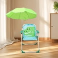 thumbnail image 4 of HLONKCamping Chair with Shade Beach Umbrella Double-layer Foldable Child Green, 4 of 8
