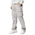 thumbnail image 6 of YUHAOTIN Cargo Pants for Men Big and Tall Baggy Men's Four Seasons Street Casual Sports Solid Color Multi Pocket Straight Tube Zipper Overalls Mens Cargo Pants Stretch Pink Cargo Pants, 6 of 8