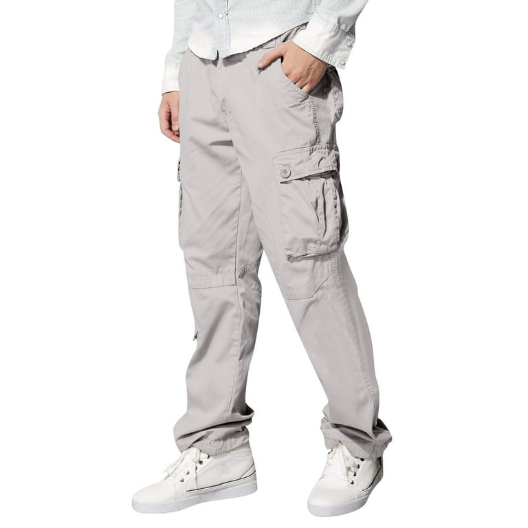 Dark Gray Cargo Pants Men'S Four Seasons Street Casual Sports