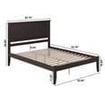 thumbnail image 2 of Leo & Lacey Madison Lit Plateforme en Bois Massif Simple TG Gris, 2 of 2