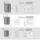 thumbnail image 2 of Organizadores para Maletas, 4 Set Compresión Cubos Organizadores de Embalaje de Viaje, Bolsas de Almacenaje de Equipaje, Bolsas Organizadoras de Ropa, Packing Cubes Accesorios de Viaje (Grey), 2 of 4