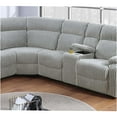 thumbnail image 3 of JERFIT 3-Piece Reclining Sectional Sofa with Cup Holders, Manual Motion Loveseat Set, Plush Corduroy Upholstery, Ash Grey, for Living Room, 3 of 7