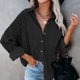 thumbnail image 4 of Camisas de pana de moda para mujer, camisetas informales de manga larga con botones Adepaton BST2002914-1, 4 of 5