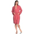 thumbnail image 4 of TowelSelections Women's Robe, Turkish Cotton Short Terry Bathrobe X-Small Sun Kissed Coral, 4 of 5