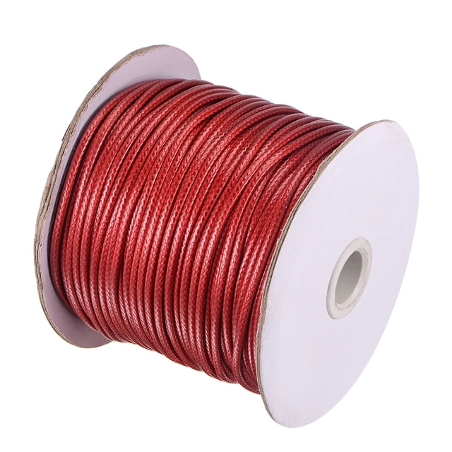 Unique Bargains Beading Thread Bracelet Weave Bead Craft Cord 2.5mm 78M/Roll (85-Yards) Decorative String, Wine Red