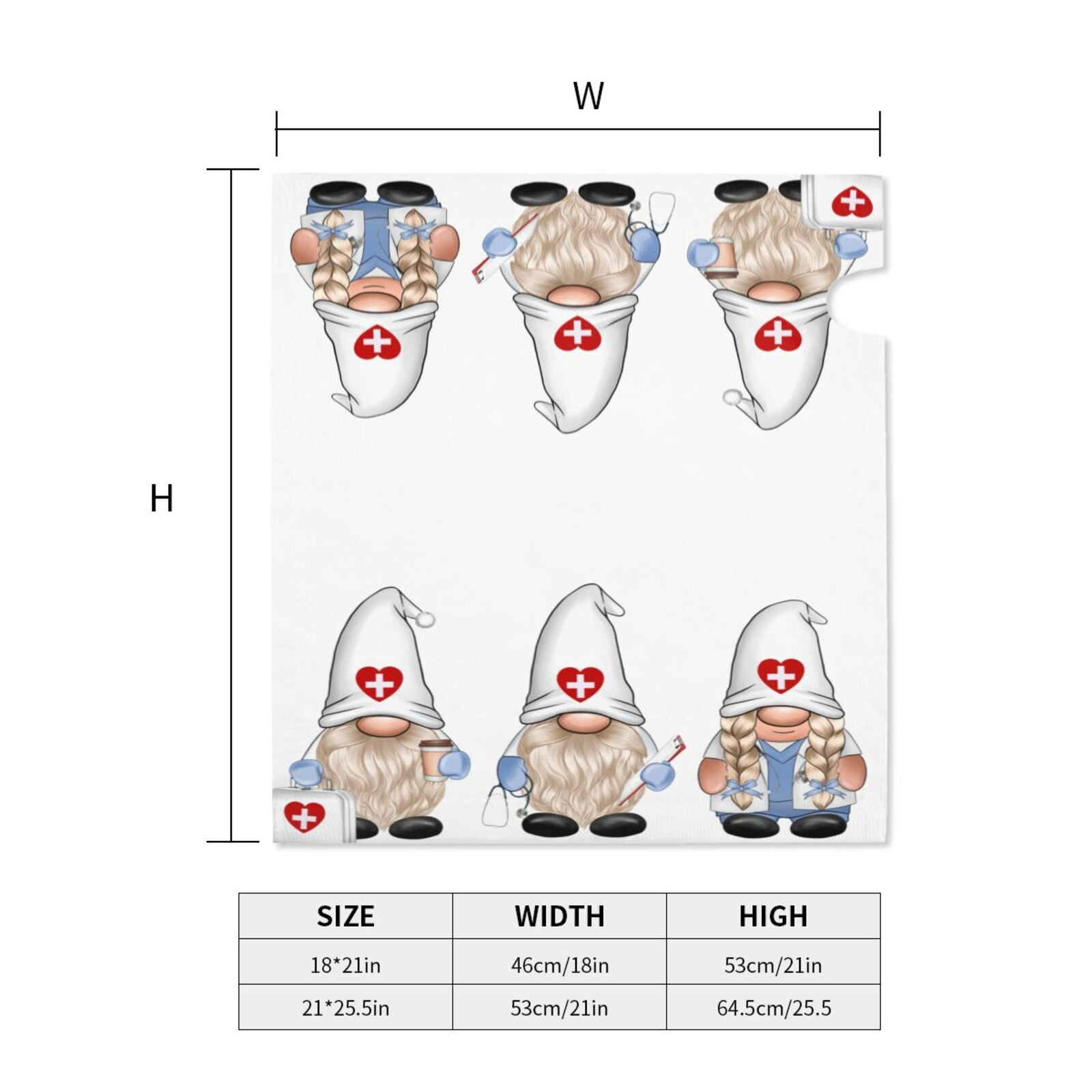Logiee Nurse doctor gnome Print Post Letter Box Wrap Decor, Mailbox Cover Suitable for Standard Mailbox and Large Size Mailbox,Outdoor Yard Decoration-21x18 in