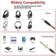 thumbnail image 2 of 3.5mm 6.35mm Replacement Spring Cable Extension Cord For Bose 700 QuietComfort 45 QC35 QC3, 2 of 5