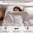 thumbnail image 7 of THXSILK All Season Silk Comforter, Machine Washable, Natural Silk Quilt & Duvet Insert, 100% Tussah Silk Filling, Beige, King Size(102in x 90in), Silk Weight 3.3lb/1.5kg, 7 of 7