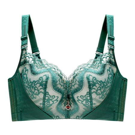 Akiihool Womens Bras Comfortable Full Coverage Womens Constant Convertible Strap Lightly Lined Demi Bra (Green 44C)