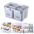 thumbnail image 4 of Caja de almacenamiento para refrigerador, cocina , verduras con tapa, organizador de nevera apible, cajas de soporte , Cesta Interior is 4 Soledad contenedores organizadores de nevera, 4 of 10