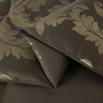 thumbnail image 6 of Chezmoi Collection Royal Luxury Jacquard Floral Comforter Set, California King, Coffee/Gold, 7-Piece, 6 of 9