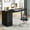 Black, variant on Finmind Computer Desk with 5 Drawers, 47 inches Rustic Brown Home Office Desk with Storage, Modern Study Writing Table Workstation for Small Spaces, Brown & White