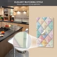thumbnail image 5 of Yayeee Toggle Light Switch Wall Plate 1-Gang 4.5"x2.7" Home Decorative Outlet Cover, Colorful Geometric, 5 of 7