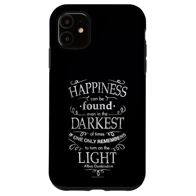 Funda para iPhone 11 de Harry Potter con cita sobre la felicidad