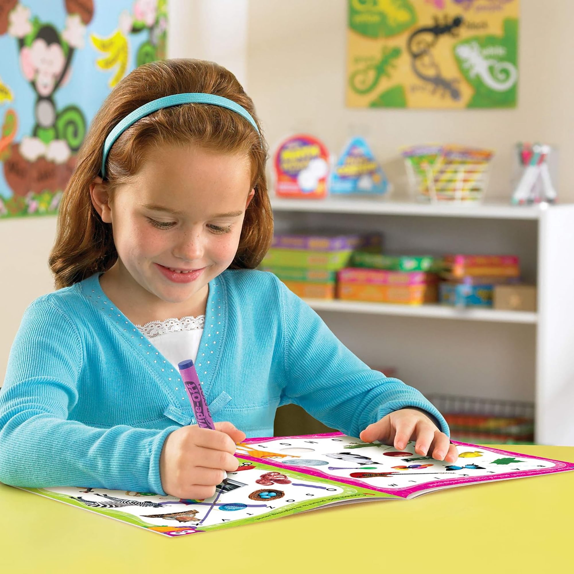 Trend Enterprises Alphabet Reusable Book & Crayons