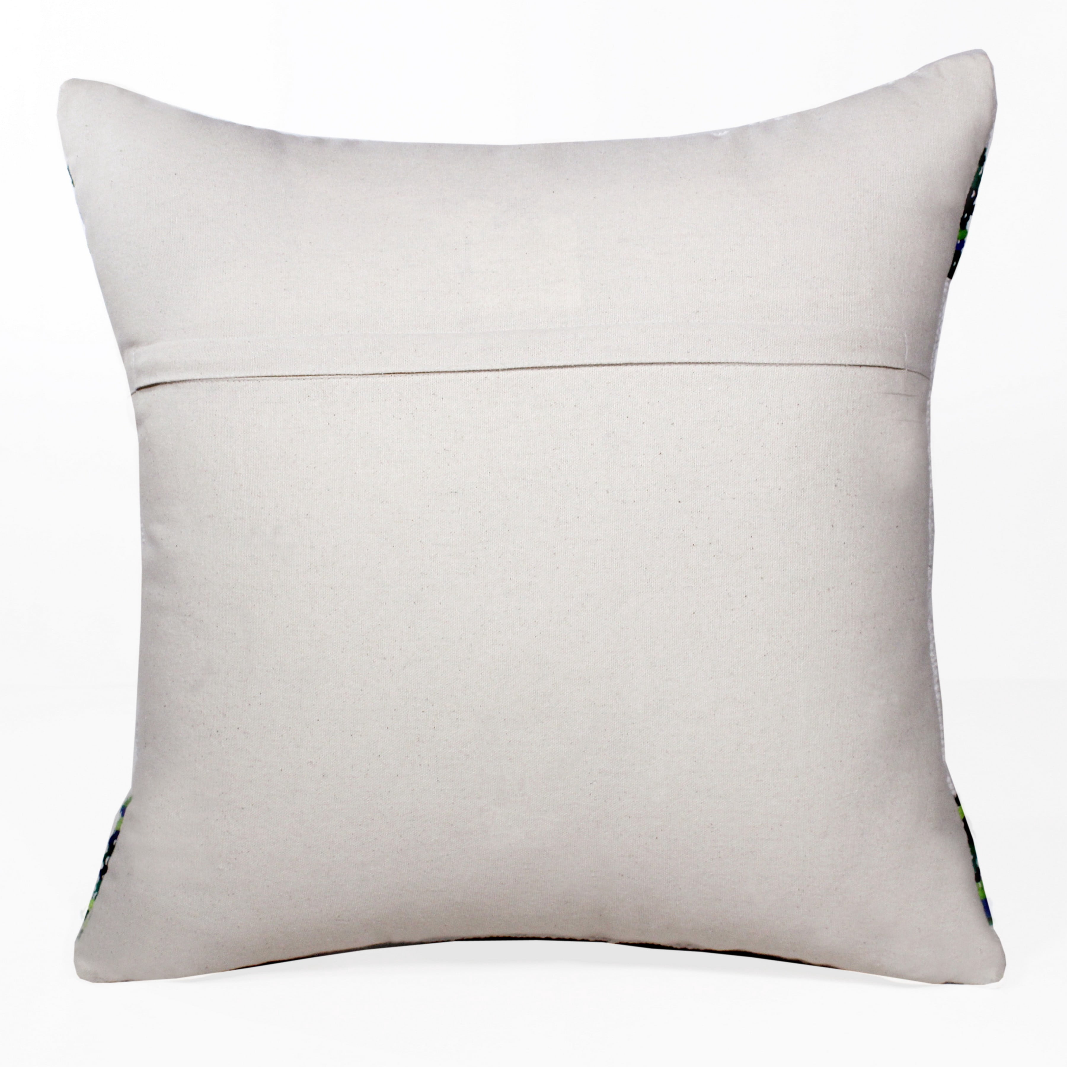 Ox Bay Naomi 20" x 20" Green/Ivory Geometric Cotton Blend Adult Decorative Throw Pillow