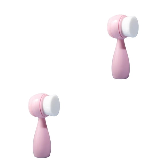 Cepillos de limpieza facial Minnieouse Cuidado de la piel portátil Acné Poros Exfoliar 2Conjunto Rosado Tipo 2