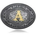 thumbnail image 5 of Vintage Fashion Western Belt Buckle Initial Letters From ABC to XYZ Cowboy Rodeo Belt Buckle for Men and Women, Best Gift, 5 of 7