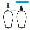 thumbnail image 4 of Uxcell 1" Tall Iron Lamp Finials Cap Knob, 2Pcs Lamp Screw Round Head Holder Tapped 1/4 27 for Lamp Shade, Black, 4 of 5