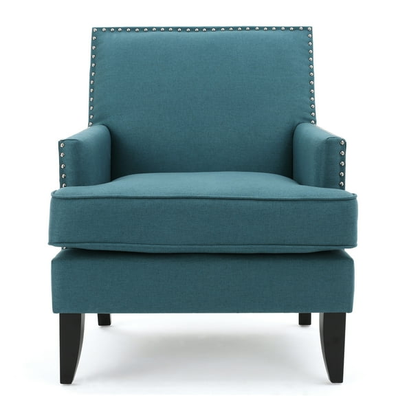 Rachel Fabric Club Chair, Dark Teal