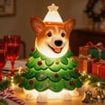 thumbnail image 3 of Clearance! Light Up Christmas Tree Corgi with Star Hat, Waterproof Glowing Blow Mold Puppy Figurine for Desk Yard Decor, Christmas Decor, Home Gift, 3 of 8