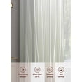 thumbnail image 6 of Sage Green Wave Lines Sheer Curtains 45 Inches Long 2 Panels Gradient Minimalist Abstract Texture Light Filtering Semi Sheer Window Curtains Drapes for Bedroom Living Room 52"x45", 6 of 7