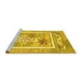 thumbnail image 2 of Ahgly Company Machine Washable Indoor Rectangle Abstract Yellow Modern Area Rugs, 2' x 5', 2 of 4